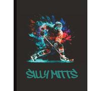 Hockey Composition Notebook Journal Silly Mitts Neon Graffiti Slang Chirp Ice Rink Game | College Ruled 120 pages 7.5 x 9.25 in. | Team Teen Boy Girl Camp Training