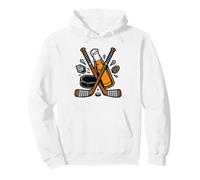 Hockey Dad American Flag Patriotic Graphic Minimalist Men Pullover Hoodie