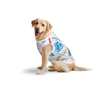 Hockey Elements Creative Patterned Casual Pet Sleeveless T-Shirt Dog Vest, Printed Soft Cotton Pet Clothes Breathable T-Shirt Large Dog (3xl-5xl)