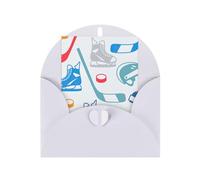 Hockey Elements Creative Patterned Greeting Card Organiser Display Stand Blank Inside Birthday Cards Party Invitation Card