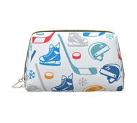Hockey Elements Creative Patterned Makeup Organizer, Travel-Friendly Toiletry Pouch for Cosmetics, Skincare, Accessories