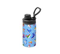 Hockey Elements Creative Patterned Print 12 Oz Insulated Bottle,Lnsulated Water Bottle with Lid, Leak Proof Lid with Handle