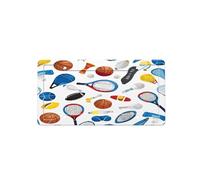 Hockey Elements Creative Patterned -Print Four-Hole License Plate Holder With Custom Designs - Weather Resistant & Easy Fit For Front/Rear Vehicles