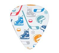 Hockey Elements Creative Patterned Print Guitar Picks 12 Pieces For Electric Guitar Ukulele Accessory For Girls Present