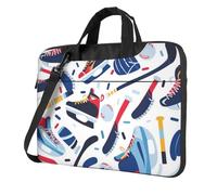 Hockey Elements Creative Patterned Print Laptop Bag 14 inch, Laptop Case Sleeve Business Messenger Bag with Adjustable Shoulder Strap for Men Women to Work Travel School