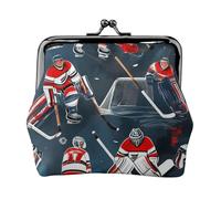 Hockey Elements Creative Patterned Print Versatile Coin Purse Exquisite Mini Wallet Cute Change Pouch for Any Occasion
