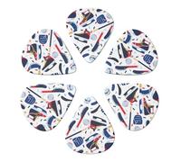 Hockey Elements Creative Patterned Printed Guitar Picks Plectrum,Guitar accessories,6pcs 0.46mm