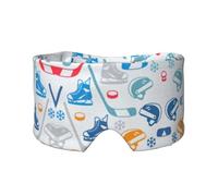 Hockey Elements Creative Patterned Printed Sleeping Blindfold, Padded Ear Warmer Mask, Adjustable Head Wrap, for Deep Relaxation