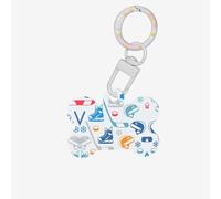 Hockey Elements Creative Patterned Printing Bone Shaped Dog Tag Pet Id Tags,Acrylic Dog Tags Cat Tags with Ring for Dog Cat,Pendant Crafts