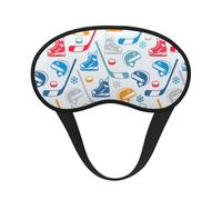 Hockey Elements Creative Patterned Sleep Mask for Side Sleeper, Eye Mask Sleeping for Women Men,for Sleeping with Elastic Band