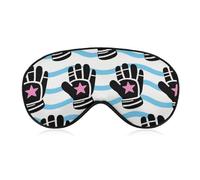 Hockey Elements Creative Patterned Sleep Mask for Women Men, Breathable Soft Sleeping Mask Adjustable Eye Cover Light Blocking Eye Masks for Travel, Home, Office, Nap, Flights