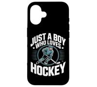 Hockey Fan Just A Boy Who Loves Hockey Ice Skater Youth Case for iPhone 16
