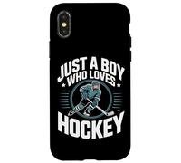 Hockey Fan Just A Boy Who Loves Hockey Ice Skater Youth Case for iPhone X/XS