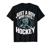 Hockey Fan Just A Boy Who Loves Hockey Ice Skater Youth T-Shirt