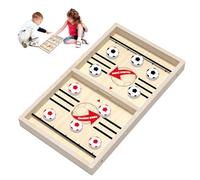 Hockey Game - Tabletop Puck, Bounce Launch Toy | Quick Reflex Wooden Match Game, Two Player Skillboard, Fast Action Games for Gatherings, Children Playtime