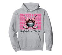 Hockey Girl Coquette Bow Pretty Nice Just Not On The Ice Pullover Hoodie