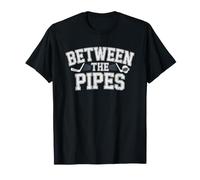 Hockey Goalie Dad Whose Daughter Between Pipes Stopping T-Shirt