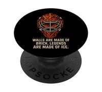 Hockey Goalie Mask Legends Made Of Ice PopSockets Adhesive PopGrip