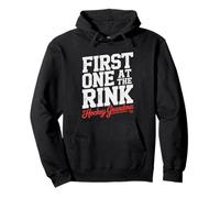 Hockey Grandma First One Rink Early Morning Dedication Pullover Hoodie