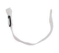 Hockey Helmet Chin Strap Adjustable Single Button Loop Repair Kit - Strong Polyester Webbing 13.8 Inch Headgear Part for Adults Youth(white)