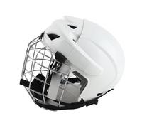 Hockey Helmet Combo with Cage Youth Ice Hockey Protective Gear Premium ABS Shell EVA Padding Aluminum Alloy Faceguard for Roller Hockey Sports Protection (L)