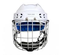 Hockey Helmet with Cage, Impact-Absorbing Ventilated Shell for Ice Rink