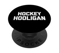 Hockey Hooligan - Funny Saying Sarcastic Novelty Cool Hockey PopSockets Adhesive PopGrip