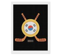 Hockey in South Korea Diamond Painting Kits for Adults Full Square Drill Diamond Art 12"x16"