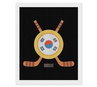Hockey in South Korea Diamond Painting Kits for Adults Full Square Drill Diamond Art 16"x20"