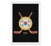 Hockey in South Korea Diamond Painting Kits for Adults Full Square Drill Diamond Art 8"x12"