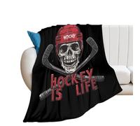 Hockey Is Life Cute Throw Blanket Super Soft Blankets for Fall And Winter Couch Sofa Bedroom 30"*40"（76 * 100cm）
