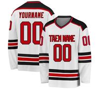 Hockey Jersey Custom Ice Hockey for Mens Personalized Name Number Logo Hockey Practice Jersey for Hockey Fans Youth StyleA Multicolor