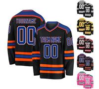 Hockey Jersey Custom Ice Hockey for Mens Personalized Name Number Logo Hockey Practice Jersey for Hockey Fans Youth StyleB Black