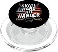 Hockey Life Quote Skate Hard Hit Harder PopSockets PopGrip for MagSafe