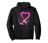 Hockey Love Heart Motion Art Pullover Hoodie
