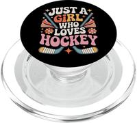 Hockey Lover Just A Girl Who Loves Hockey Ice Rink Athletes PopSockets PopGrip for MagSafe
