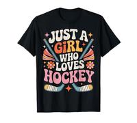 Hockey Lover Just A Girl Who Loves Hockey Ice Rink Athletes T-Shirt
