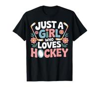 Hockey Passion Just A Girl Who Loves Hockey Skater Girls T-Shirt