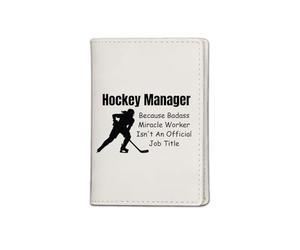 Hockey Passport Bag Gift For Hockey Player Manager Because Badass Miracle Worker Isn't An Official Job Title Hockey Lover Gift, Hockey PB, Passport Bag