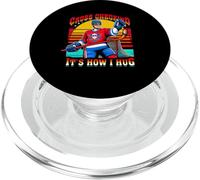 Hockey Player Cross Checking It's How I Hug Vintage Sport PopSockets PopGrip for MagSafe