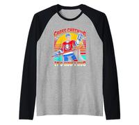 Hockey Player Cross Checking It's How I Hug Vintage Sport Raglan Baseball Tee