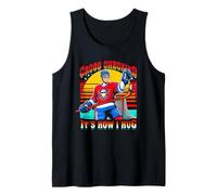 Hockey Player Cross Checking It's How I Hug Vintage Sport Tank Top