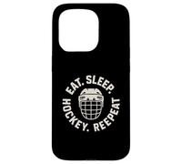 Hockey Player Daily Grind Helmet Graphic Case for iPhone 15 Pro