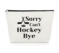 Hockey Player Gifts Makeup Bag Hockey Lover Gifts Ice Hockey Gifts Hockey Team Gifts Hockey Coach Gifts Inspirational Gifts for Friends Hockey Mom Gifts Christmas Birthday Gifts Cosmetic Pouch Travel