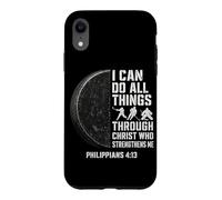 Hockey Player I Can Do All Things Through Christ Case for iPhone XR