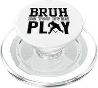 Hockey Player Puck BRUH DO YOU EVEN PLAY PopSockets PopGrip for MagSafe