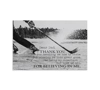 HOCKEY POSTER TO DAD DEAR DAD THANK YOU FOR TEACHING ME Poster for Bedroom Canvas Art Picture Print Room Wall Art Decor Posters 16x24inch(40x60cm) Unframe-Style