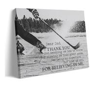HOCKEY POSTER TO DAD DEAR DAD THANK YOU FOR TEACHING ME Poster for Bedroom Canvas Art Picture Print Room Wall Art Decor Posters 08x12inch(20x30cm) Frame-Style