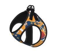 hockey Print Dog Harness and Leash Set,Breathable Adjustable Escape Proof Vest for Cats Dogs