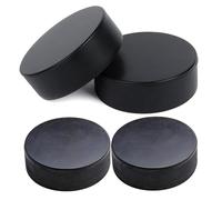 Hockey Puck - 4 Piece Ice Hockey Puck Classic | Standard Size Hockey Training Pack, Classic Training Puck | Indoor Use Ice Hockey Equipment, 3" Diameter, 1" Thick for Roller Hockey